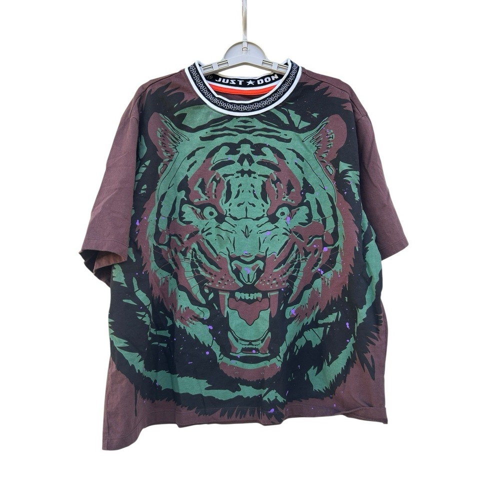 Just Don All City Basketball T-Shirt Graphic Tiger Men's Size XL Tee